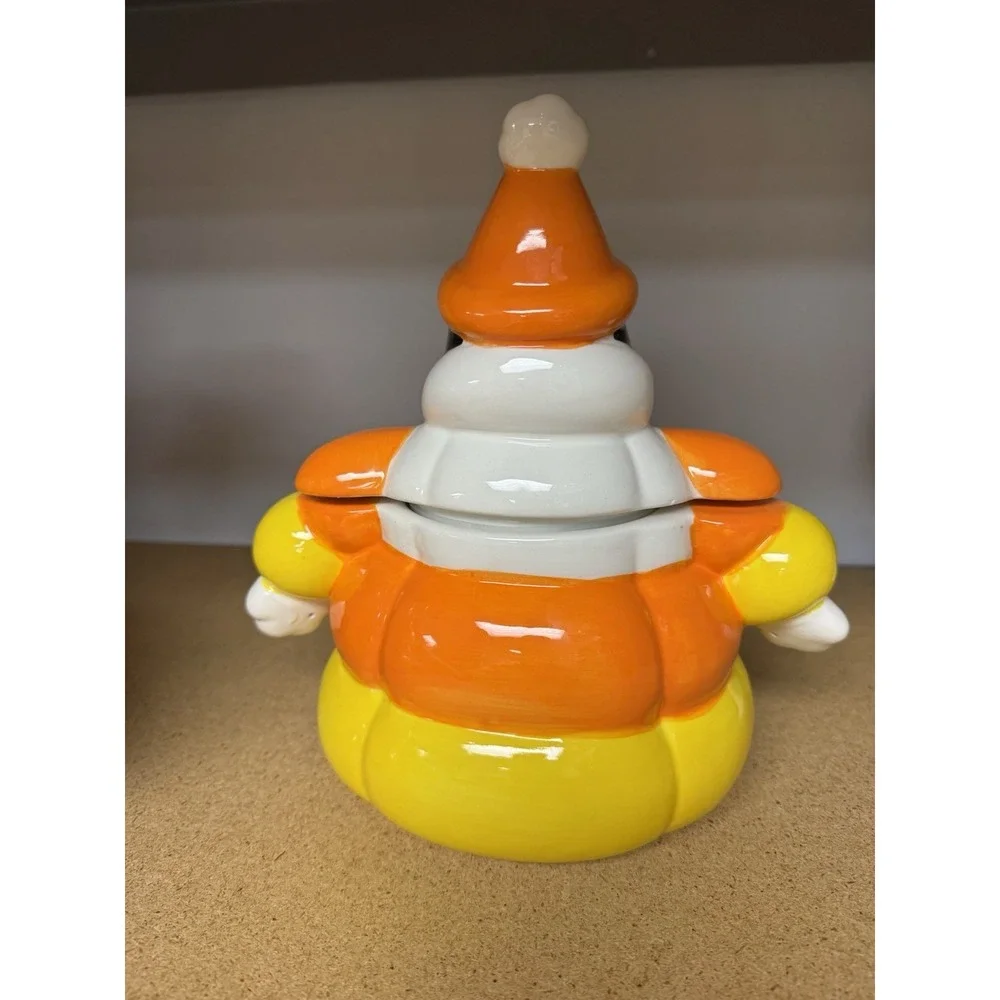 Peanuts Snoopy Woodstock Halloween Candy Corn Puffer Jacket Cookie Jar Canister